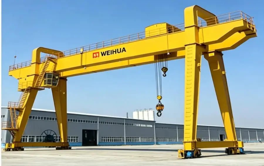 Double Girder Gantry Crane working in outdoor component storage yard for cargo handling.webp