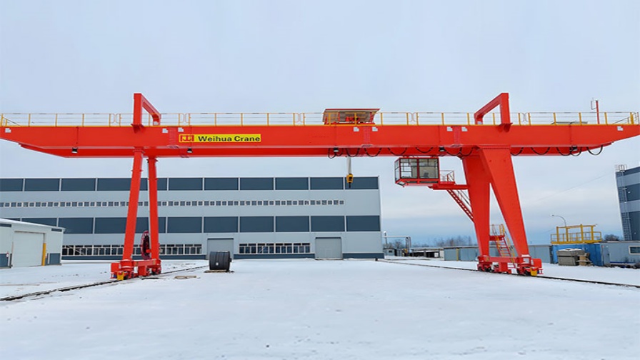European Gantry Crane Working In Outdoor Processing Yard,Custom Low Noise Lifter.jpg