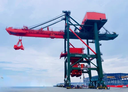 WEIHUA 2500t/h Bridge Grab Ship Unloader Heavy Duty Crane