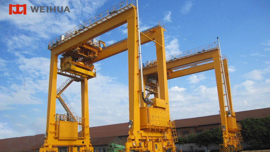 Rubber Tyred Container Gantry Cranes - Recommended lifting model for Flexible container yard operation, terminal container stacking, mobile cargo arrangement, no fixed rail restriction